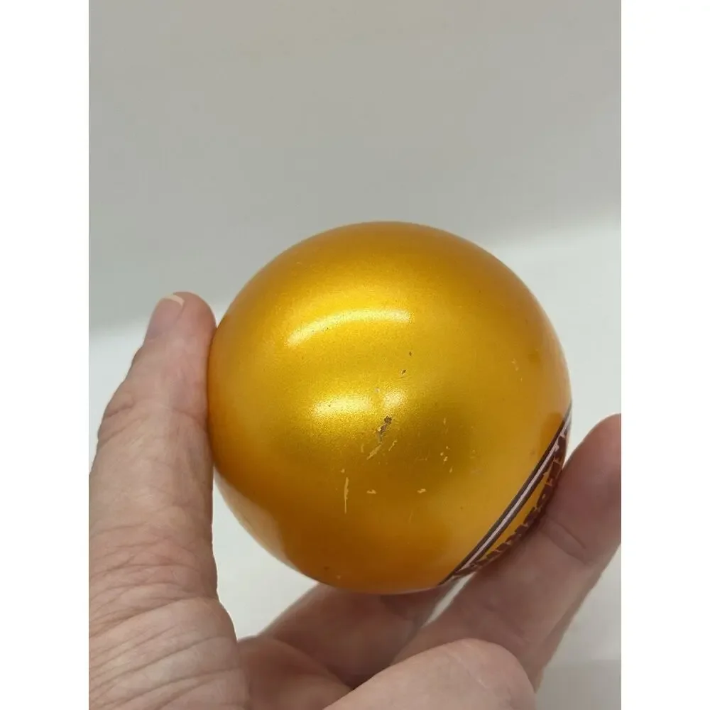 Vintage Washington Redskins Glass Christmas Ornament Gold Football Helmet NFL